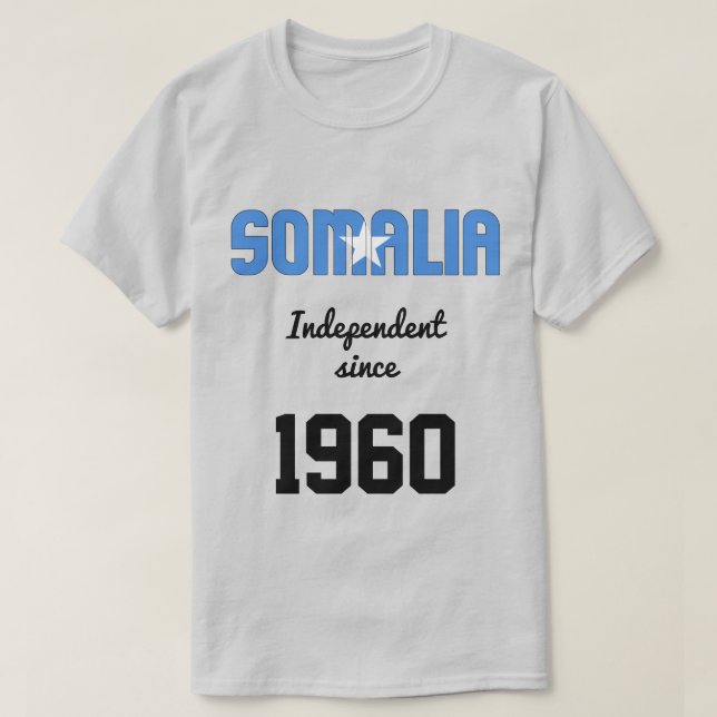 Somalia Flag and Coat Of Arms Patriotic T-Shirt (Design Front)