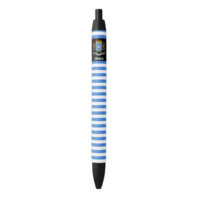 Somalia Flag Cute Patriotic Black Ink Pen (Front Vertical)