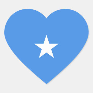 Somalia Flag Heart Sticker
