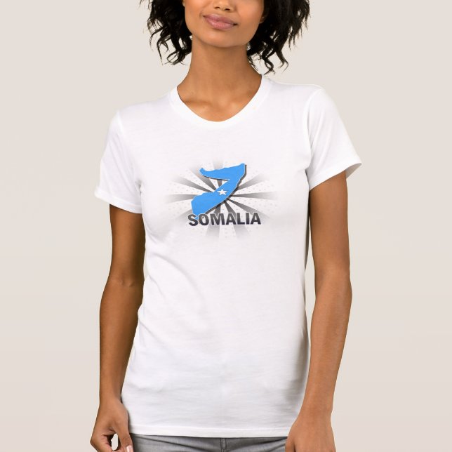 Somalia Flag Map 2.0 T-Shirt (Front)
