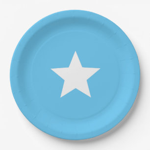 Somalia flag paper plate