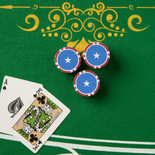 Somalia flag poker chips