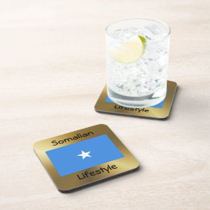 Somalia Flag+Text Coaster