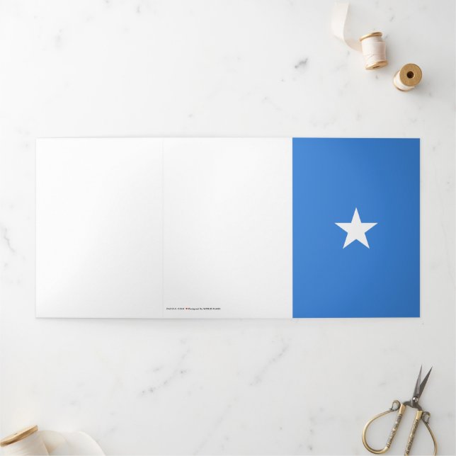 Somalia flag Tri-Fold card (Outside)