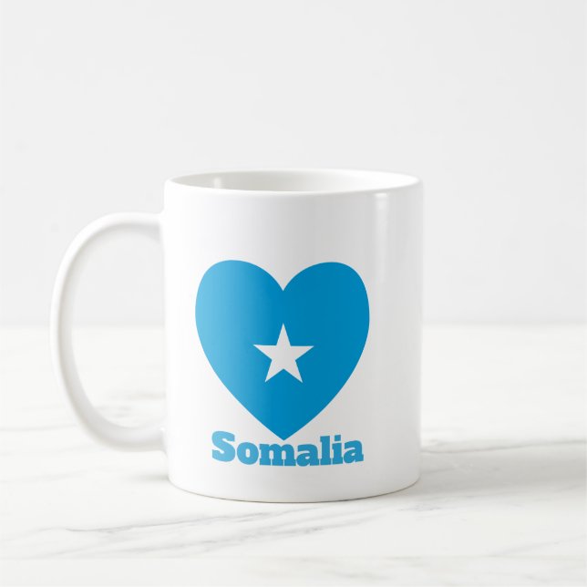 Somalia Heart Flag  Coffee Mug (Left)