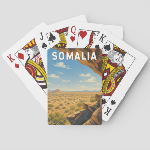 Somalia Illustration Travel Art Vintage Playing Cards