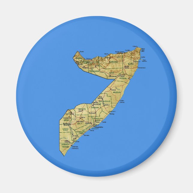 Somalia Map Magnet (Front)