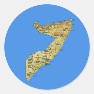 Somalia Map Sticker