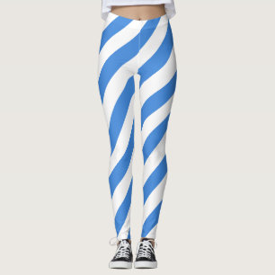 Somalia National Flag Colours Diagonal Striped Leggings
