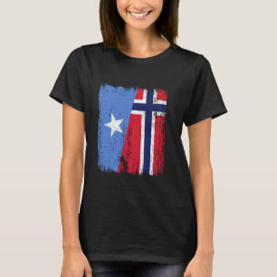 Somalia Norway Half Flag Somalian Norwegian Ancest T-Shirt