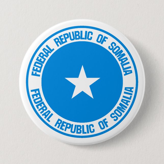 Somalia Round Emblem 7.5 Cm Round Badge (Front)
