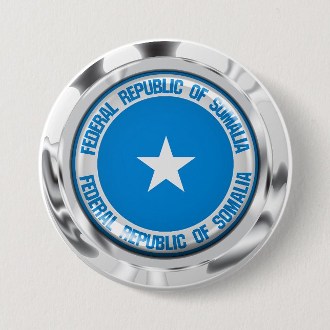 Somalia Round Emblem 7.5 Cm Round Badge (Front)