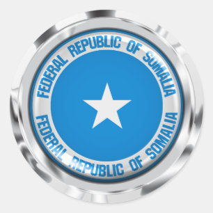 Somalia Round Emblem Classic Round Sticker