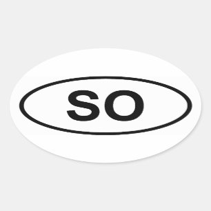 Somalia "SO" Oval Sticker