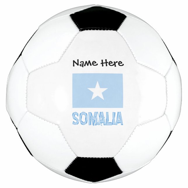 Somalia Somali Flag Black Personalisation  Soccer Ball (Front)
