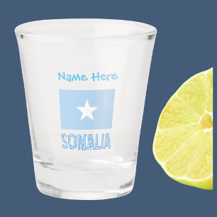 Somalia Somali Flag Blue Personalisation Shot Glass