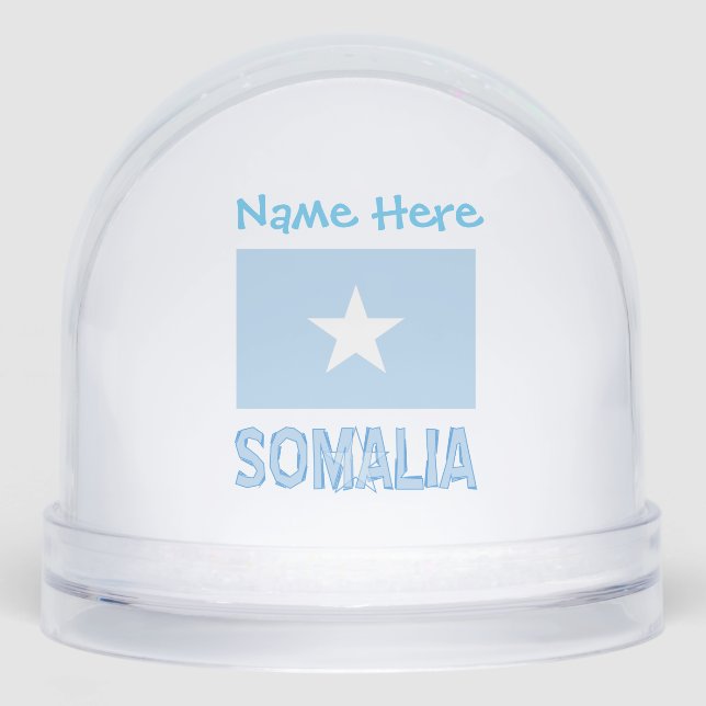 Somalia Somali Flag Blue Personalisation  Snowglobe (Front)