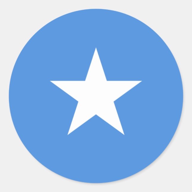 Somalia/Somali/Somalian Flag Classic Round Sticker (Front)