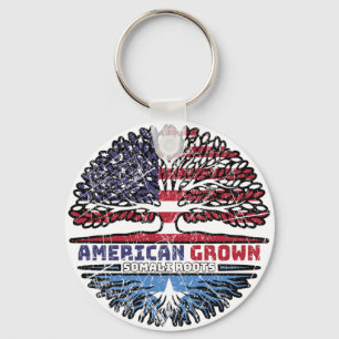 Somalia Somali US American USA United States Tree Key Ring