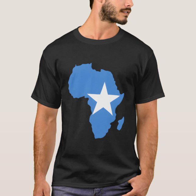 Somalian Pride Somalia Flag Africa Map Hoodie T-Shirt (Front)