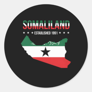 Somaliland Country Flag Classic Round Sticker