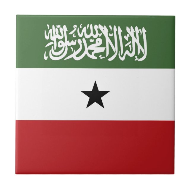 Somaliland flag ceramic tile (Front)