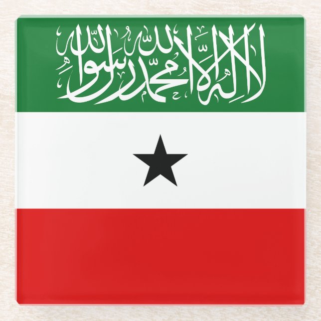 Somaliland Flag Glass Coaster (Front)
