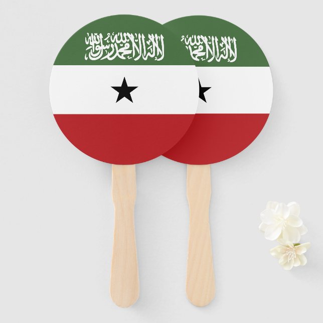 Somaliland flag hand fan (Front and Back)