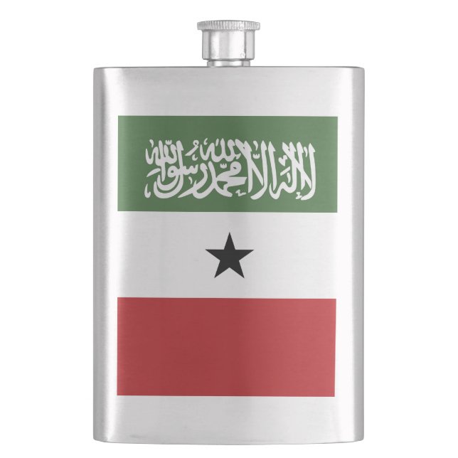 Somaliland flag hip flask (Front)