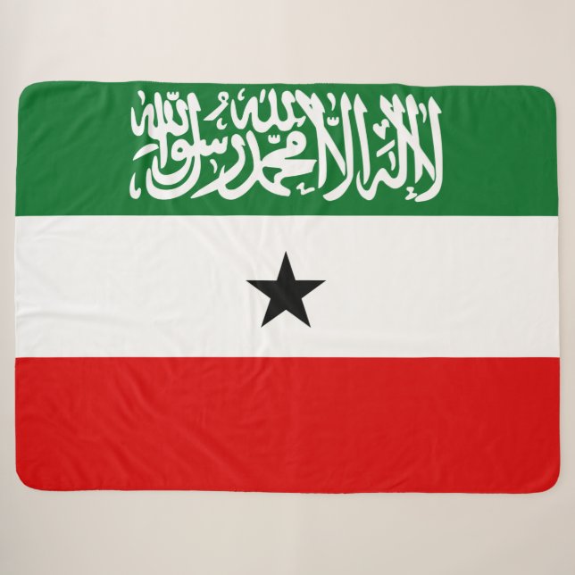 Somaliland Flag Sherpa Blanket (Front (Horizontal))