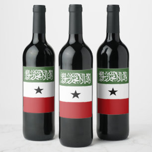 Somaliland flag wine label