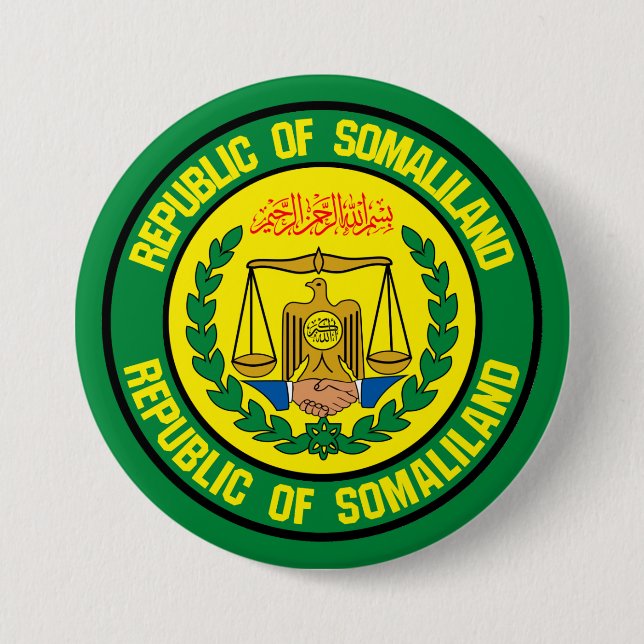 Somaliland Round Emblem 7.5 Cm Round Badge (Front)