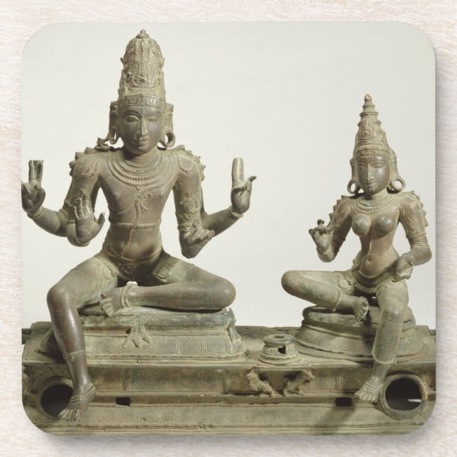 Somaskanda, Chola, Tamil Nadu (bronze) Coaster (Front)