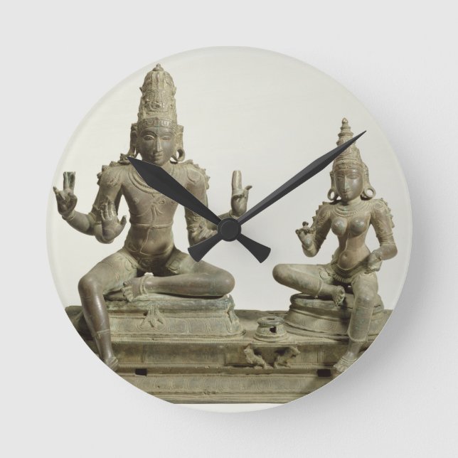 Somaskanda, Chola, Tamil Nadu (bronze) Round Clock (Front)