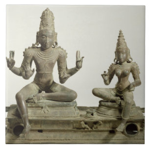 Somaskanda, Chola, Tamil Nadu (bronze) Tile