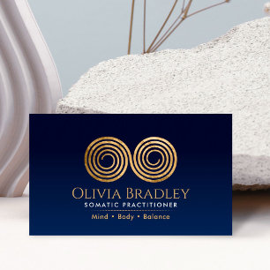 Somatic Practitioner Double Spiral Balance Symbol Business Card
