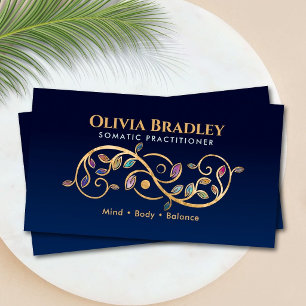 Somatic Practitioner Double Spiral Yin Yang Business Card
