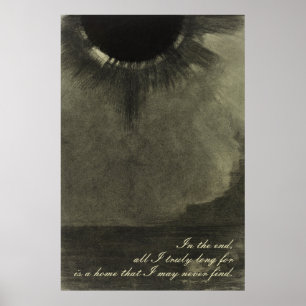 Sombre Odilon Redon Ink 1880s - The Walleye Poster