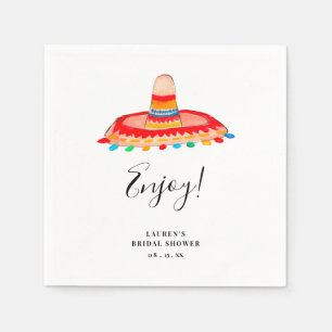 Sombrero, Bridal Fiesta, Bridal Shower  Napkin