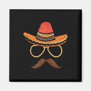 Sombrero Face Cinco De Mayo Mexican Fiesta Party M Magnet