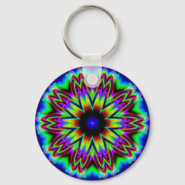 Sombrero Galaxy Mandala Key Ring (Front)