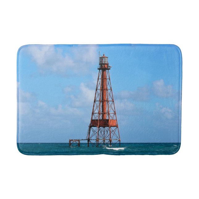 Sombrero Reef Lighthouse, Florida Keys Bath Mat (Front)
