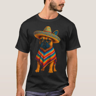 Sombrero Tacos Fiesta French Bulldog Lover Cinco T-Shirt