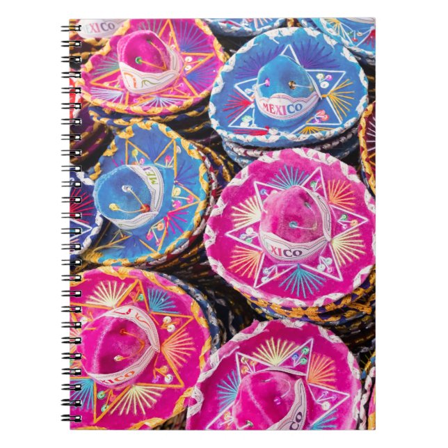 Sombreros In Mexico Notebook (Front)