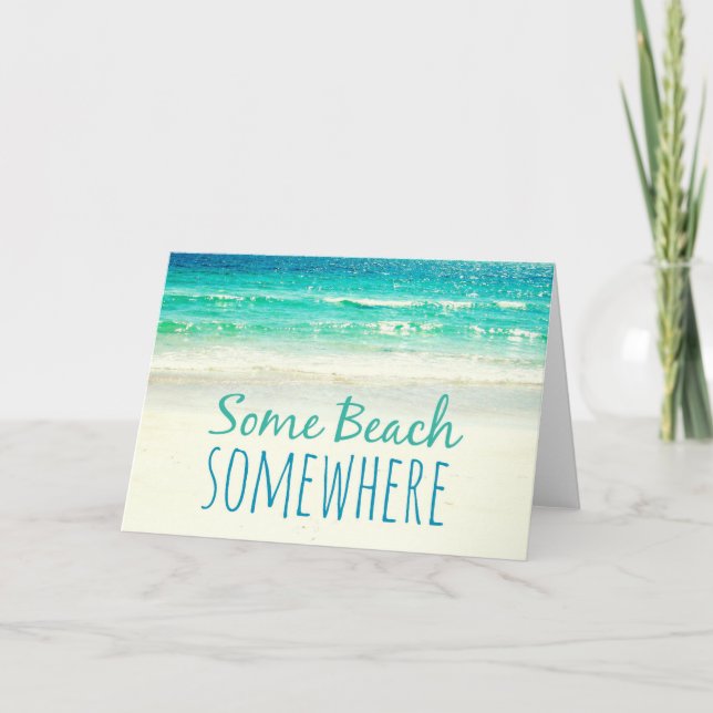 Some Beach Somewhere Photo Card (Front)