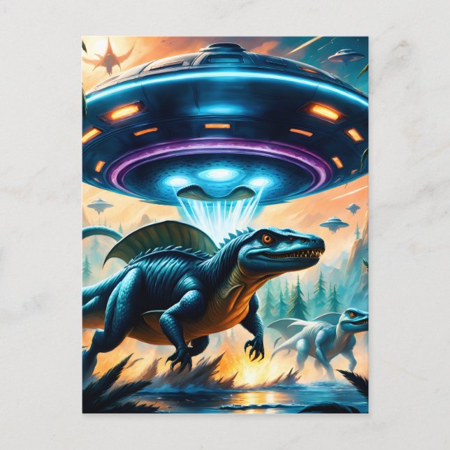 Some believe that UFOs are actually alien spacecra Postcard (Front)