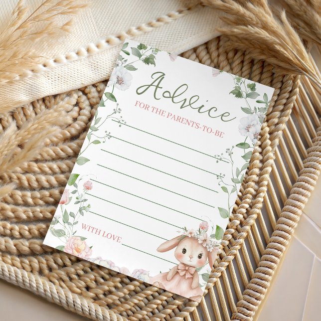 Some Bunny Baby Shower Advice Card (Creator Uploaded)