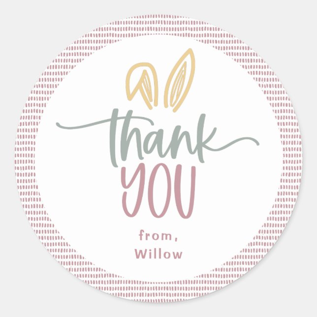 Some Bunny Birthday Party Classic Round Sticker (Front)