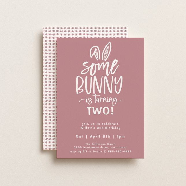Some Bunny Birthday Party Invitation (Creator Uploaded)