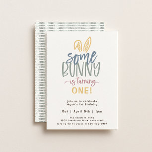 Some Bunny Birthday Party Invitation